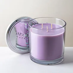 Empire Tuscany 'Lilac Petal' 3-Wick Glass Jar Candle