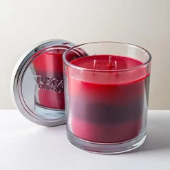 Empire Tuscany 'Sweet Cherry' 3-Wick Glass Jar Candle