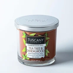 Empire Tuscany 'Tea Tree Sandlewood' 3-Wick Glass Jar Candle