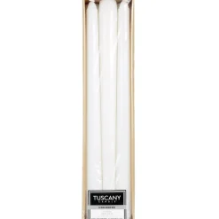 Empire Tuscany Unscented Essentials Taper Candle - Set of 6 (White)