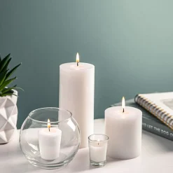 Empire Tuscany Unscented Essentials Taper Candle - Set of 6 (White)
