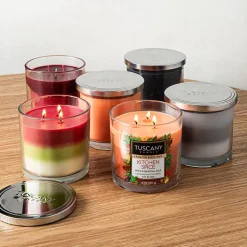Empire Tuscany 3-Wick 'Pumpkin Cafe' Glass Jar Candle 14oz.