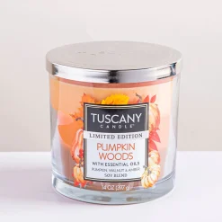 Empire Tuscany 3-Wick 'Pumpkin Woods' Glass Jar Candle
