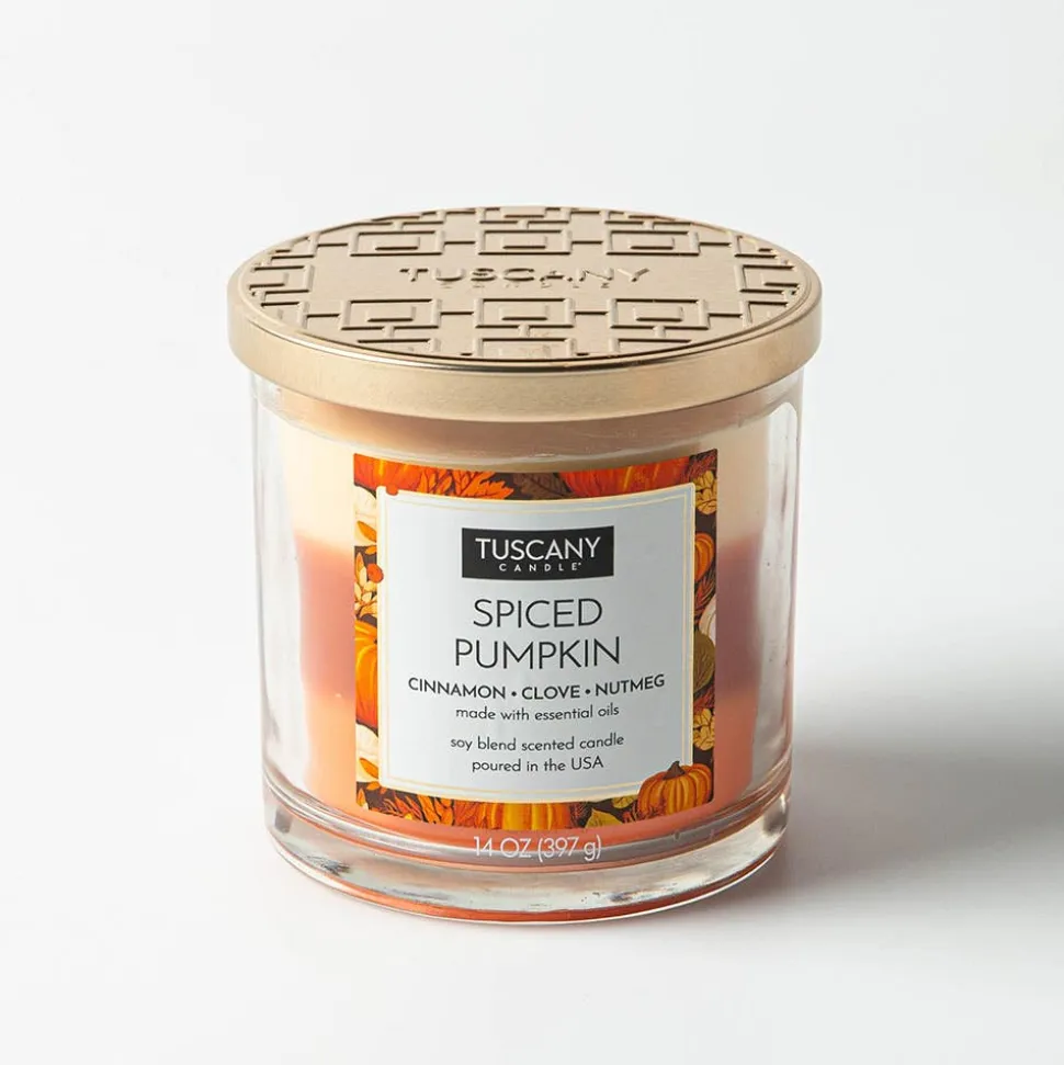 Empire Tuscany 3-Wick 'Spiced Pumpkin' Glass Jar Candle 397g