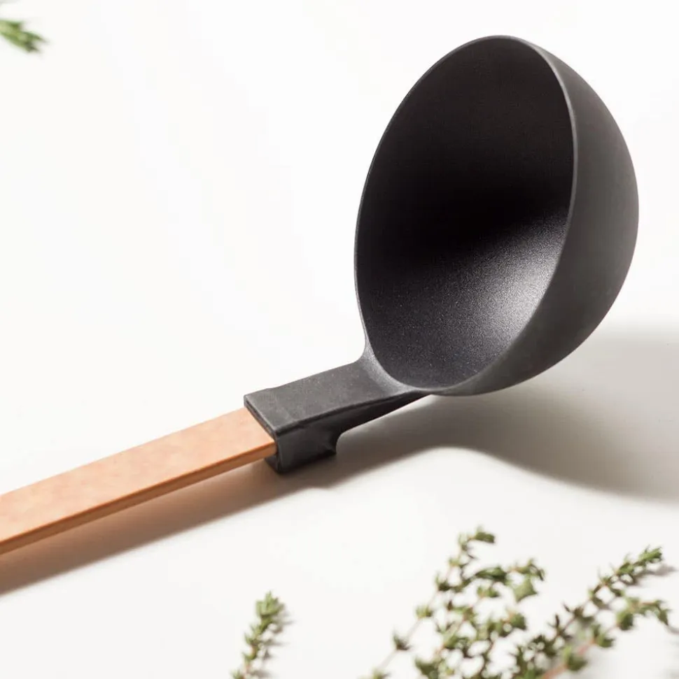 Epicurean Gourmet Series Wood-Nylon Ladle (Natural/Black)