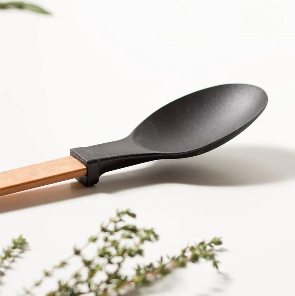 Epicurean Gourmet Series Wood-Nylon Solid Spoon (Natural/Black)