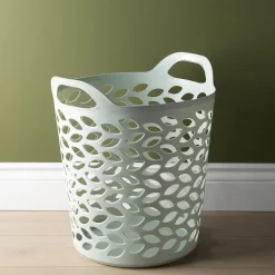 Ezy Storage Fleur '53l' Flexi Laundry Hamper (Sage)