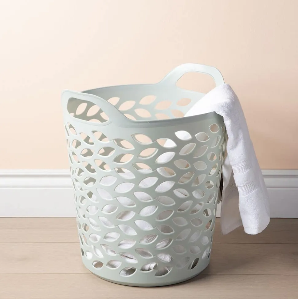 Ezy Storage Fleur '53l' Flexi Laundry Hamper (Sage)