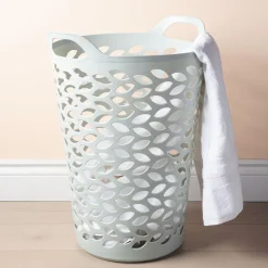 Ezy Storage Fleur '74l' Flexi Laundry Hamper (Sage)