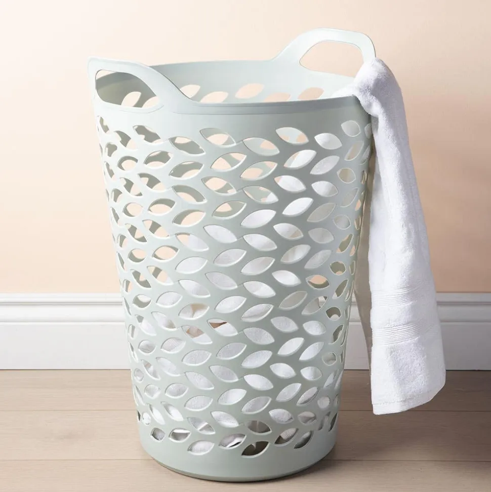 Ezy Storage Fleur '74l' Flexi Laundry Hamper (Sage)