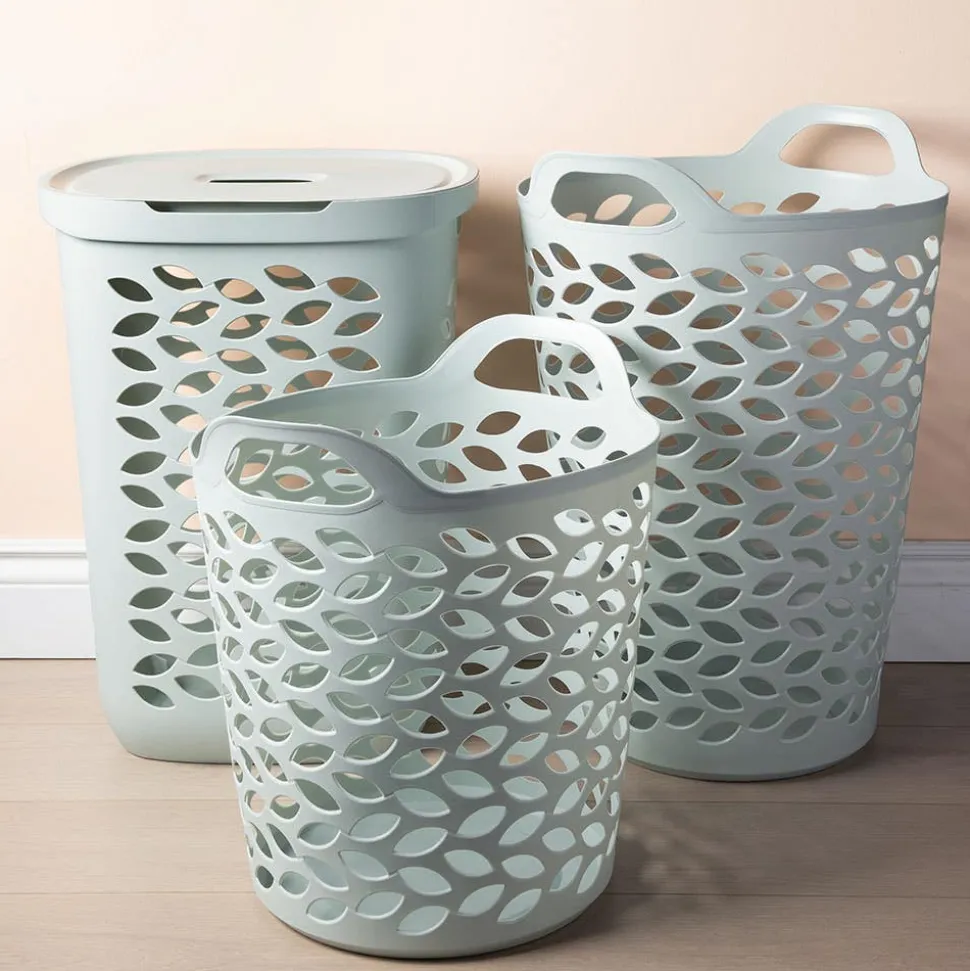 Ezy Storage Fleur '63l' Laundry Basket (Sage)