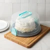 Ezy Storage Portable 'Round' Plastic Cake Carrier with Lid (Clear)