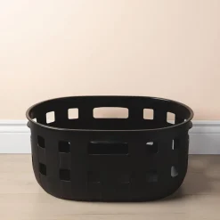 Ezy Storage Premium Aura '50l' Laundry Basket (Black)