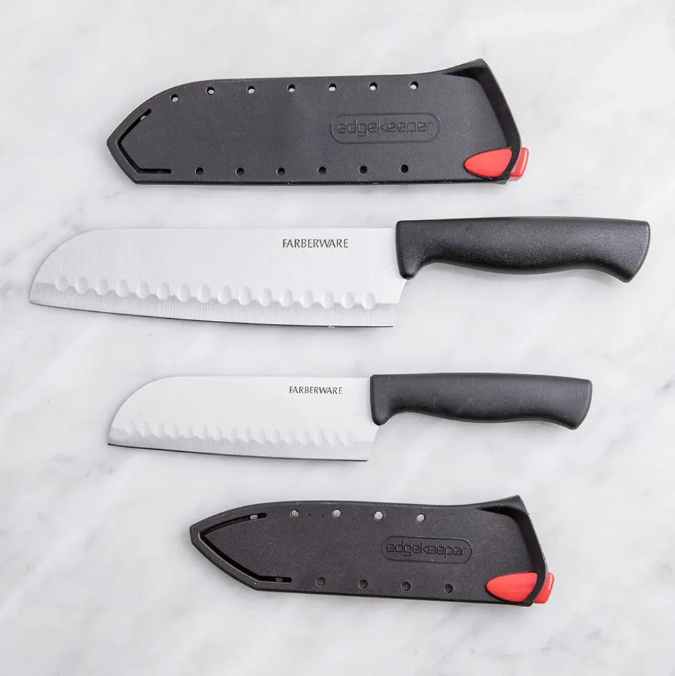 Farberware Edgekeeper Santoku Knife 7" with Sleeve (Black)