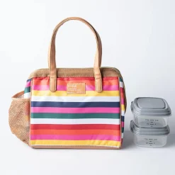 Fit & Fresh Cloverdale 'Colourful Stripe' Thermal Lunch Bag