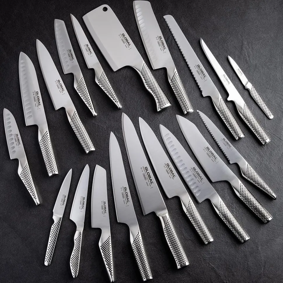 Global Classic 5" Santoku Knife with Fluted Edge (Stainless Steel)
