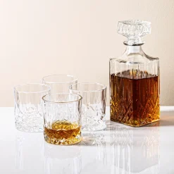 Godinger Crystal 'Diablo' Whiskey Decanter Combo - Set of 5 (Clear)