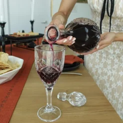 Godinger Dublin Crystal-Cut Wine Decanter & Glass Set of 5