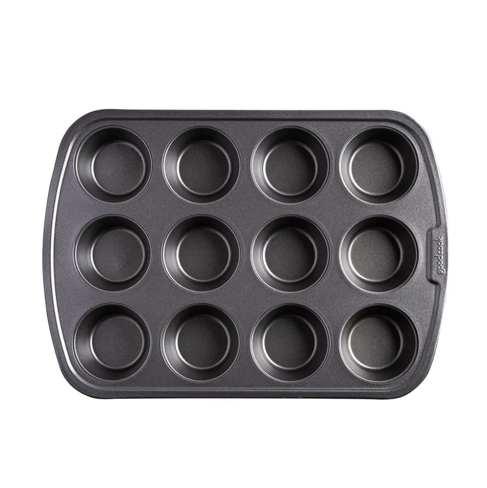 Good Cook Premium Non-Stick Muffin Pan (Grey)