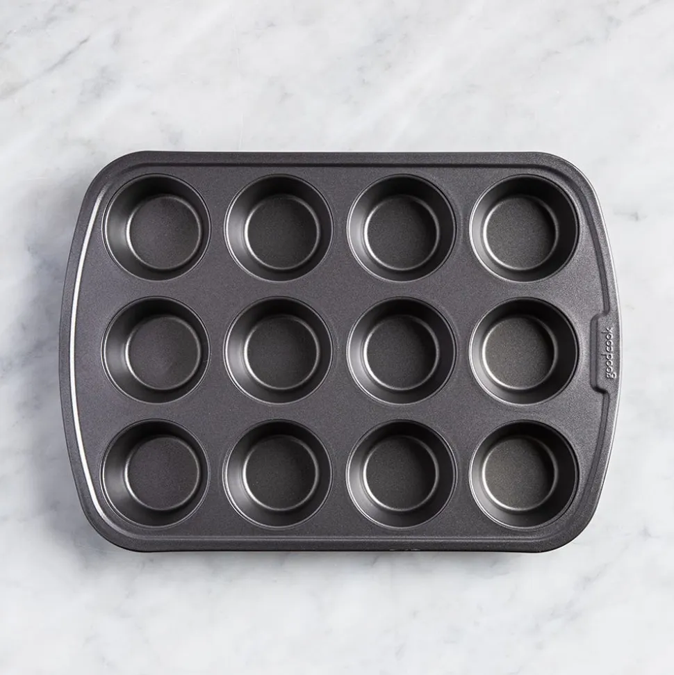 Good Cook Premium Non-Stick Muffin Pan (Grey)