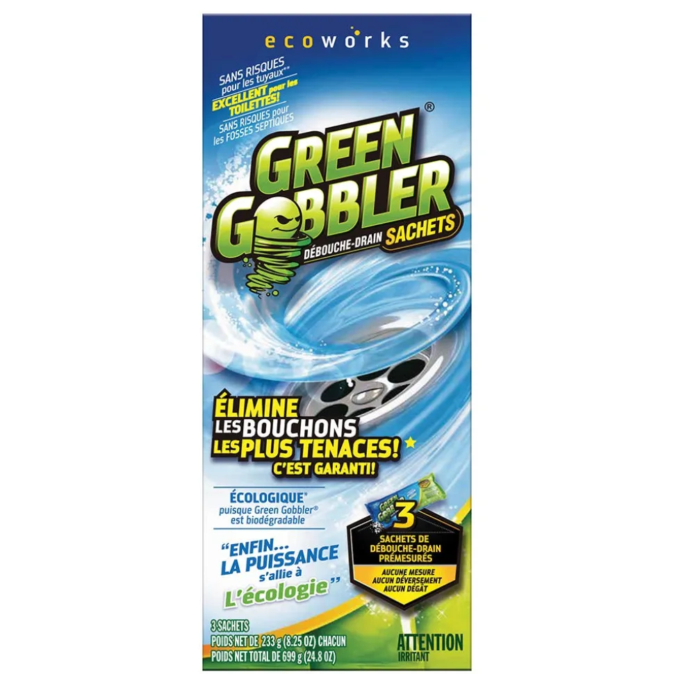 Green Gobbler Ecoworks Drain & Toilet Clog Remover - Set of 3