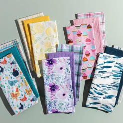 Harman 'Blossom Lilac' Cotton Kitchen Towel - Set of 3