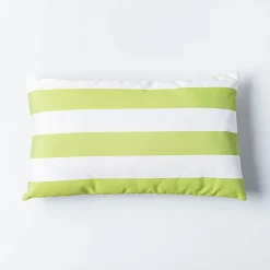 Harman Cabana Stripe 'Water Repellent' 12"x20" Outdoor Cushion (Green)