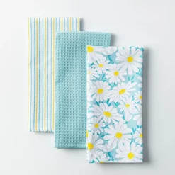Harman 'Daisies' Cotton Kitchen Towel - Set of 3