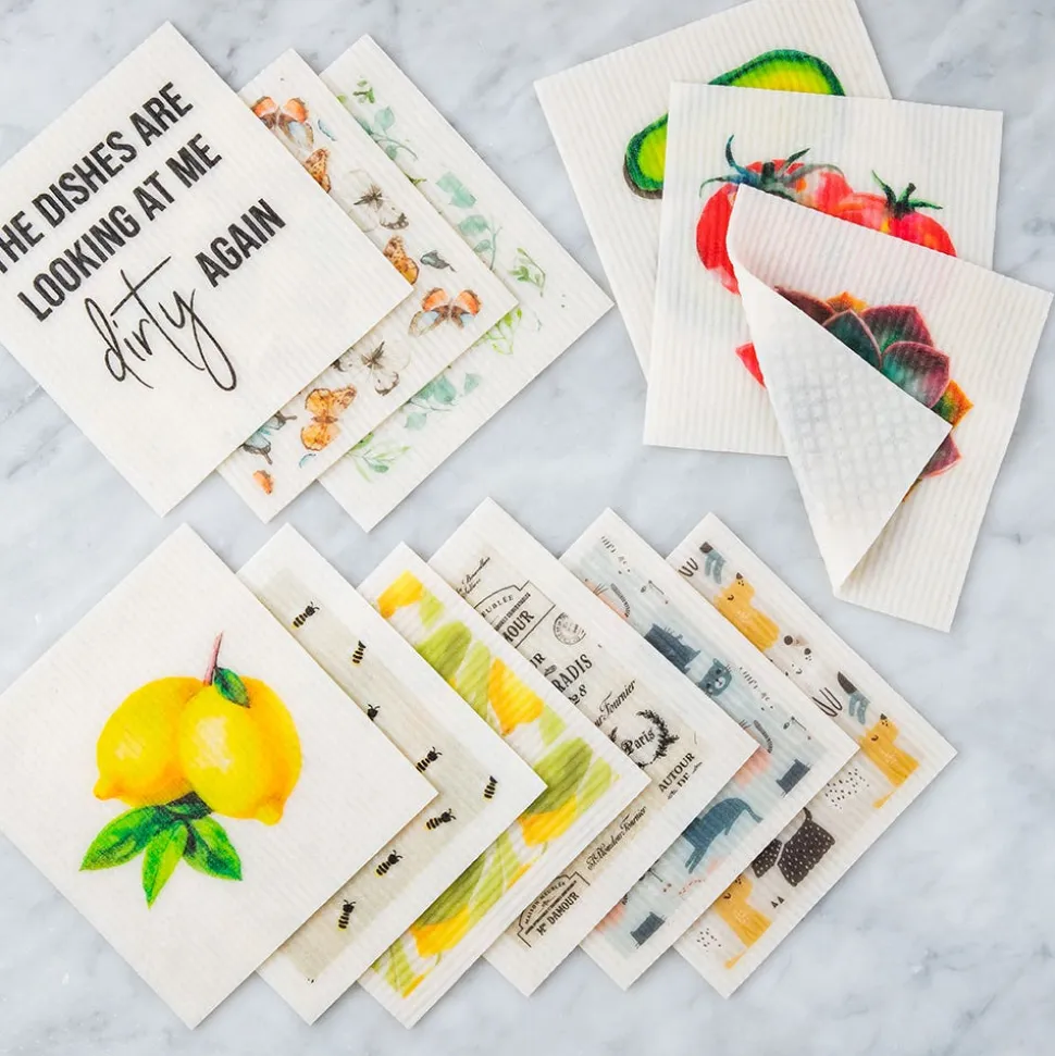Harman Eco-Friendly 'The Dishes Are Looking' Reusable Sponge Cloth