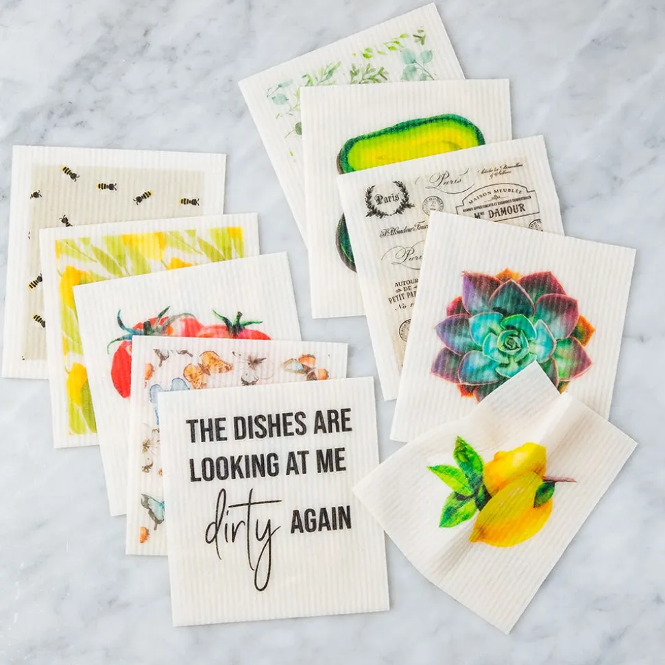 Harman Eco-Friendly 'The Dishes Are Looking' Reusable Sponge Cloth