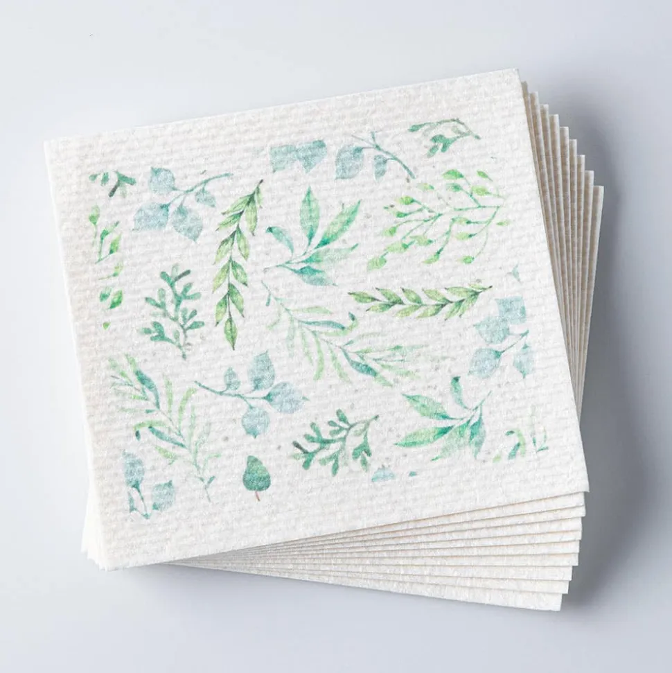 Harman 'Eucalyptus' Reusable Sponge Cloth - Set of 10