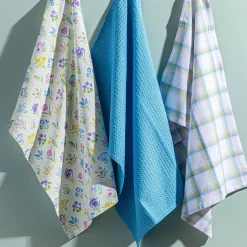 Harman 'Flower Tile' Cotton Kitchen Towel - Set of 3