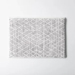 Harman Geometric Memory Foam 17" x 24" Bathmat (Black)