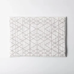 Harman Geometric Memory Foam 17" x 24" Bathmat (Taupe)