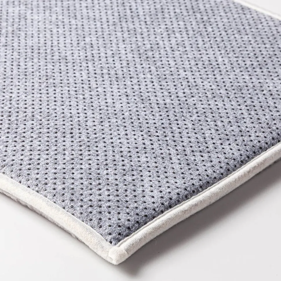 Harman Geometric Memory Foam 17" x 24" Bathmat (White)