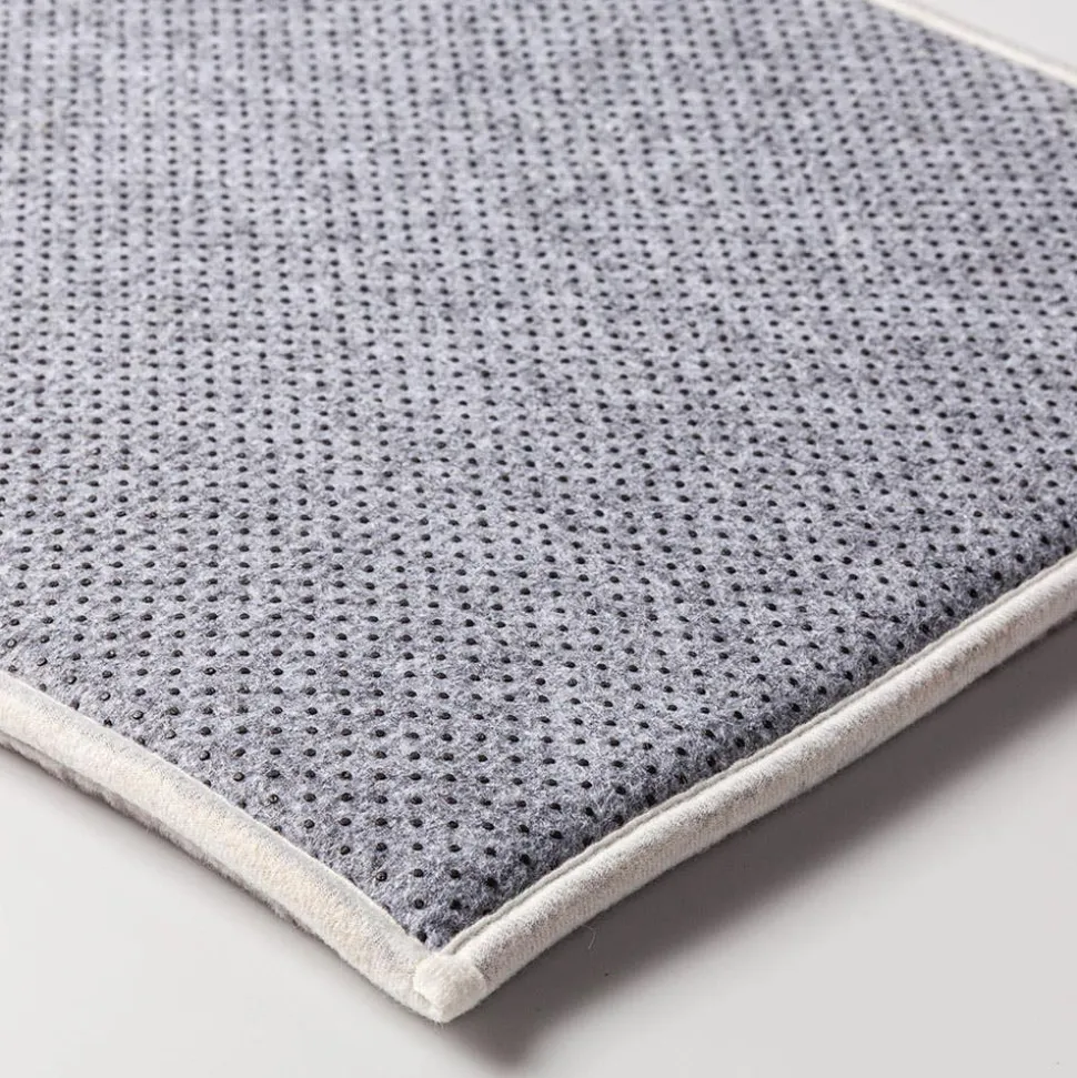Harman Geometric Memory Foam 17" x 24" Bathmat (Slate Blue)