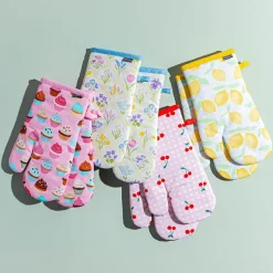 Harman Gourmet 'Cupcake' Cotton Oven Mitt - Set of 2 (Pink)