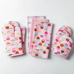 Harman Gourmet 'Cupcake' Cotton Mini Oven Mitt - Set of 2 (Pink)