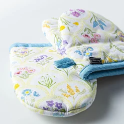 Harman Gourmet 'Flower Tile' Cotton Mini Oven Mitt - Set of 2