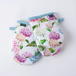 Harman Gourmet 'Hydrangea' Cotton Mini Oven Mitt Set/2