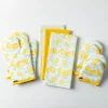Harman Gourmet 'Lemon Stripe' Mini Oven Mitt - Set of 2 (Yellow)