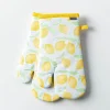 Harman Gourmet 'Lemon Tile' Cotton Oven Mitt - Set of 2 (Yellow)