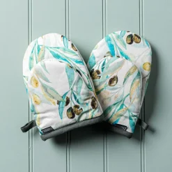 Harman Gourmet 'Olive' Cotton Mini Oven Mitt - Set/2