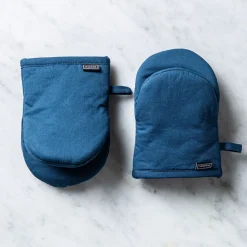 Harman Gourmet 'Solid' Cotton Mini Oven Mitt Set/2 (Navy)