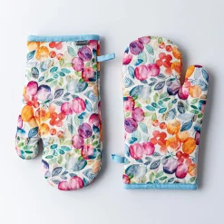 Harman Gourmet 'Stonefruit' Cotton Oven Mitt - Set of 2