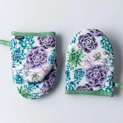 Harman Gourmet 'Succulent Garden' Cotton Mini Oven Mitt - Set of 2