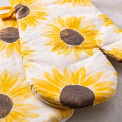 Harman Gourmet 'Sunflower' Cotton Oven Mitt - Set of 2 (Yellow)