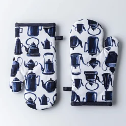 Harman Gourmet 'Tea Pots' Cotton Oven Mitt - Set of 2