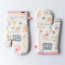 Harman Gourmet 'Vintage Baking' Cotton Oven Mitt - Set of 2