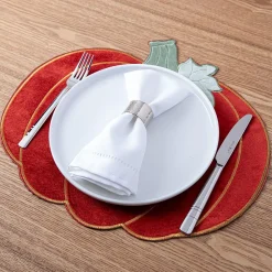 Harman Harvest Pumpkin Velvet Shaped Placemat
